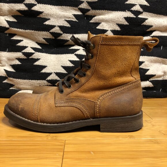 Aldo sz 7 (Womens 9) Brown Vintage Rustic Style Jump Boots Toe Cap Indiana Jones - Picture 2 of 9